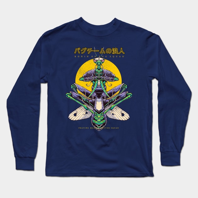 Praying mantis cutter squad Long Sleeve T-Shirt by wolfinwolf